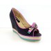 Purple Velvet Women Shoe