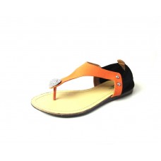 Orange Jewelled Woman Sandal