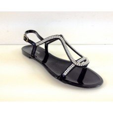 Diamonte Jellie Black Sandal