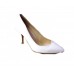 White Pointed Toe Women Court Shoe