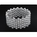 Silver Diamond Crystal  Stone Bangle