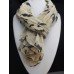 BROWN MOUSTACHE STYLES CRYSTAL SCARF