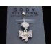 White Crystal Butterfly Belly Bar