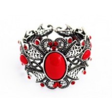 Red Crystal Heart Bangles