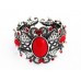 Red Crystal Heart Bangles