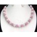 Beautiful Pink And Silver New Full Crystal Shamballa Necklace