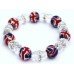 White Union Flag Crystal Bracelet 