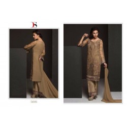 51006 BROWN BAROQUE PAKISTANI DESIGNER STYLE READY MADE