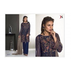 51005 BLUE BAROQUE PAKISTANI DESIGNER STYLE READY MADE