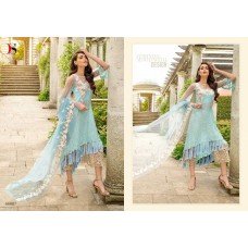 66007 BLUE AND BEIGE DEEPSY MBROIDERED PAKISTANI STYLE SALWAR SUIT 