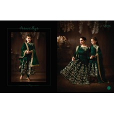 8075 GREEN KARMA EMBROIDERED PARTY WEAR INDIAN DESIGNER ANARKALI SUIT 8075 GREEN KARMA EMBROIDERED PARTY WEAR INDIAN DESIGNER ANARKALI SUIT