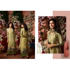 MEHNDI GREEN DESIGNER CRAPE DIGITAL PRINTED INDIAN PAKISTANI SUIT 